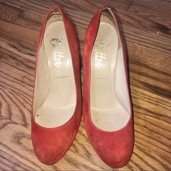 Butter Shoes rust suede heels size 6 - Picture 2 of 7